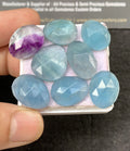 Natural Fluorite Gemstone Rose Cut Fancy Shape Cabochon Loose Gemstone For Jewelry Making Wholesalegems 15-18 MM Size 8 Pcs SM25288