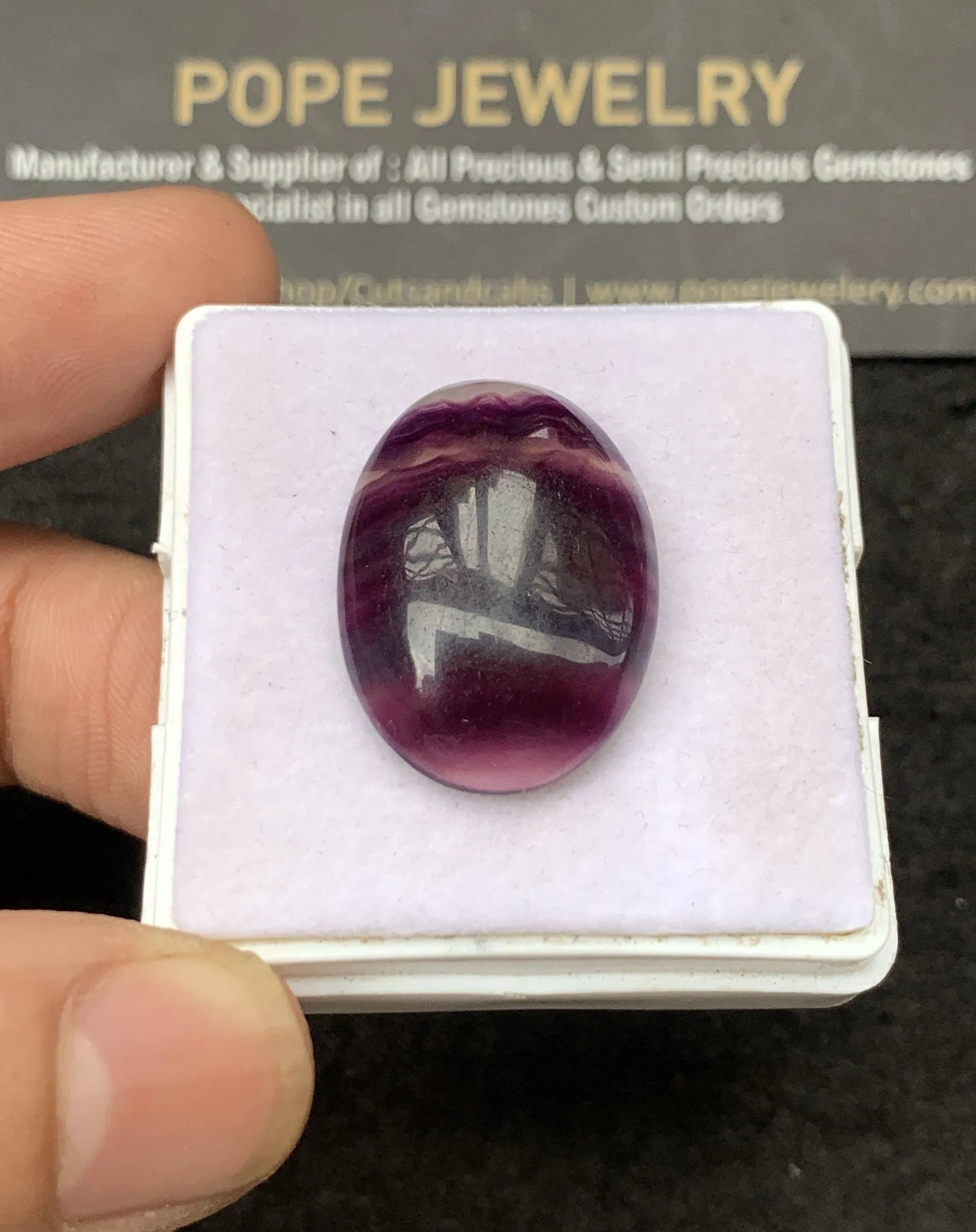 Natural Fluorite Gemstone Smooth Oval Shape Cabochon Loose Gemstone For Jewelry Making Wholesalegems 24x18x6 MM Size SM25303