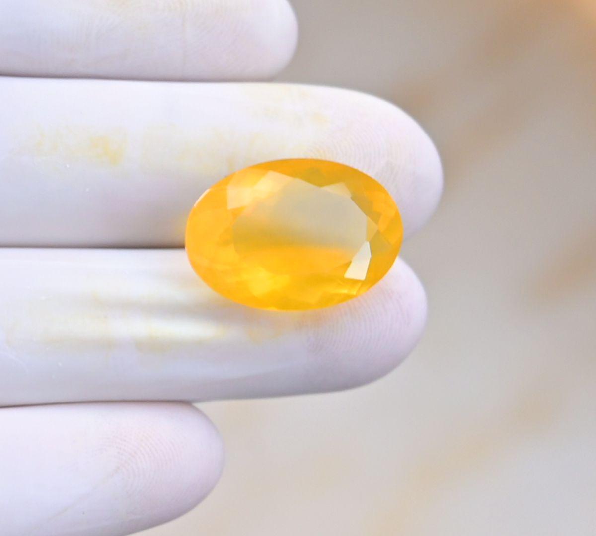 Natural Mexican Opal Gemstone Faceted Cut Oval Shape High Quality Loose Gemstone For Jewelry Making Wholesalegems 20x14x9 MM Size SM25600
