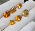 Natural Citrine Gemstone Faceted Cut Mix Shape High Quality Loose Gemstone For Jewelry Making Wholesalegems 8-11  MM Size 6 Pcs SM25390