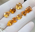 Natural Citrine Gemstone Faceted Cut Mix Shape High Quality Loose Gemstone For Jewelry Making Wholesalegems 7-10  MM Size 8 Pcs SM25391