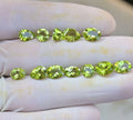 Natural Peridot Gemstone Faceted Cut Mix High Quality Loose Gemstone For Jewelry Making Wholesalegems 6-8 MM Size 12 Pcs SM25412
