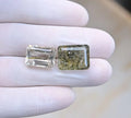 Natural Rutilated Quartz Gemstone Faceted Cut Rectangle Shape Loose Gemstones For Jewelry Making Wholesalegems 14-15 MM Size 2 Pcs SM25661
