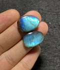 Natural Labradorite Gemstone Smooth Fancy Shape Cabochon Loose Gemstones For Jewelry Making Wholesalegems 21x15 MM Size 1 Pair SM25708