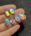Aurora Opal Doublet Gemstone Step Cut Mix Shape Cabochon High Quality Loose Gemstones For Jewelry Making Wholesalegems 14-16 MM Size 3 Pair SM25720