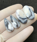 Natural Dendrite Opal Gemstone Smooth Mix Shape Cabochon Loose Gemstones For Jewelry Making Wholesalegems 24- 25 MM Size 2 Pair SM25760