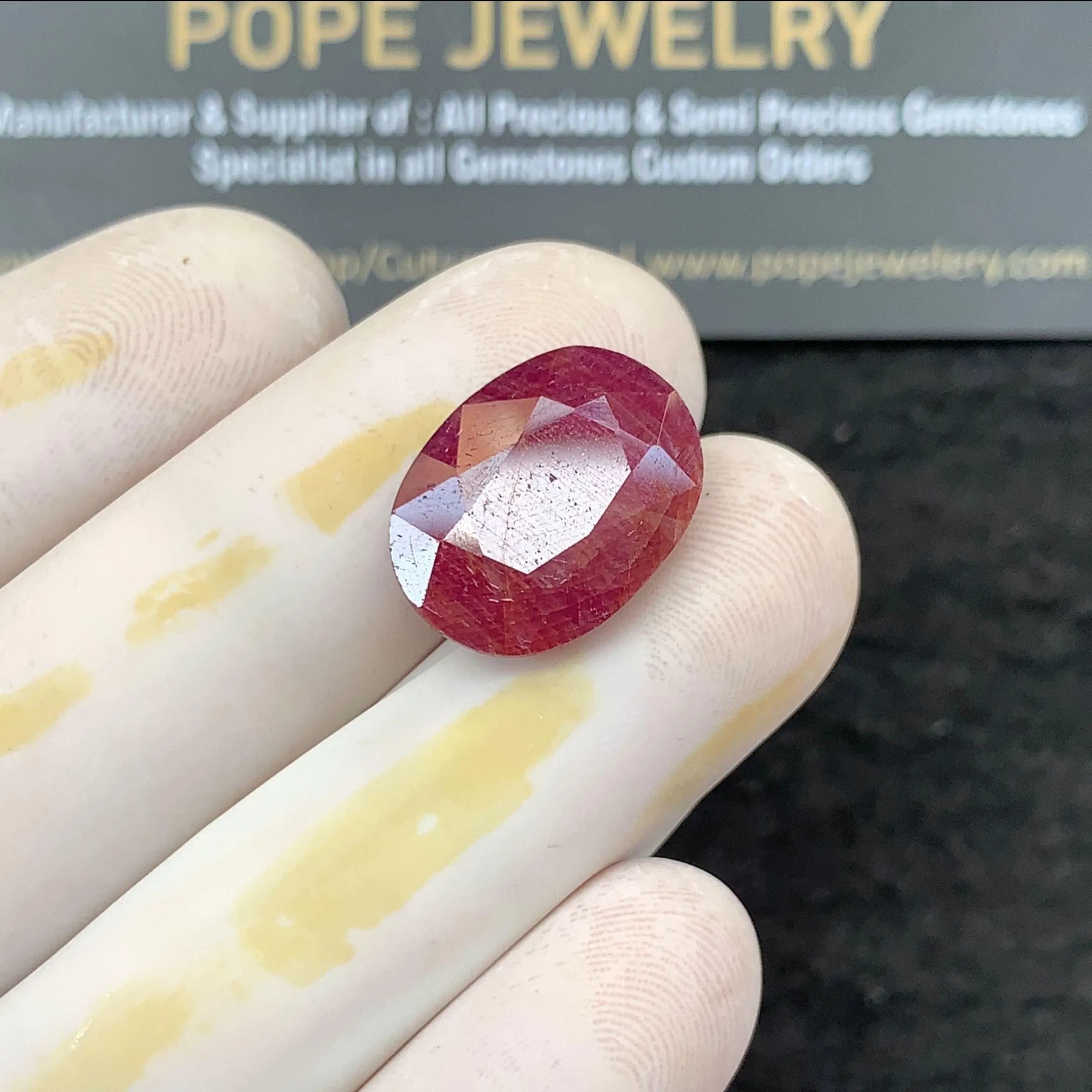 100% Natural Ruby Gemstone Faceted Cut Oval Shape High Quality Loose Gemstones For Jewelry Making Wholesalegems 16x12x5 MM Size SM25791