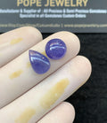 Natural Tanzanite Gemstone Smooth Mix Cabochon High Quality Loose Gemstones For Jewelry Making Wholesalegems 10-13 MM Size 2 Pcs SM25808