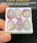Natural Sapphire Gemstone Rose Cut Fancy Cabochon High Quality Loose Gemstones For Jewelry Making Wholesalegems 16-20 MM Size 6 Pcs SM25854