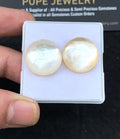 Natural Mother Of Pearl Doublet Gemstone Rose Cut Round Shape Cabochon Loose Gemstone For Jewelry Making Wholesalegems 18 MM Size 2 Pcs SM25863