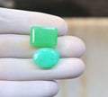 Natural Chrysoprase Gemstone Faceted Cut Mix High Quality Loose Gemstones For Jewelry Making Wholesalegems 18x13 MM Size 2 Pcs SM25910