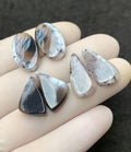 Natural Dendrite Opal Gemstone Smooth Mix Shape Cabochon Loose Gemstones For Jewelry Making Wholesalegems 18-20 MM Size 3 Pair SM25763