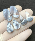 Natural Dendrite Opal Gemstone Smooth Mix Shape Cabochon Loose Gemstones For Jewelry Making Wholesalegems 17-23 MM Size 3 Pair SM25765