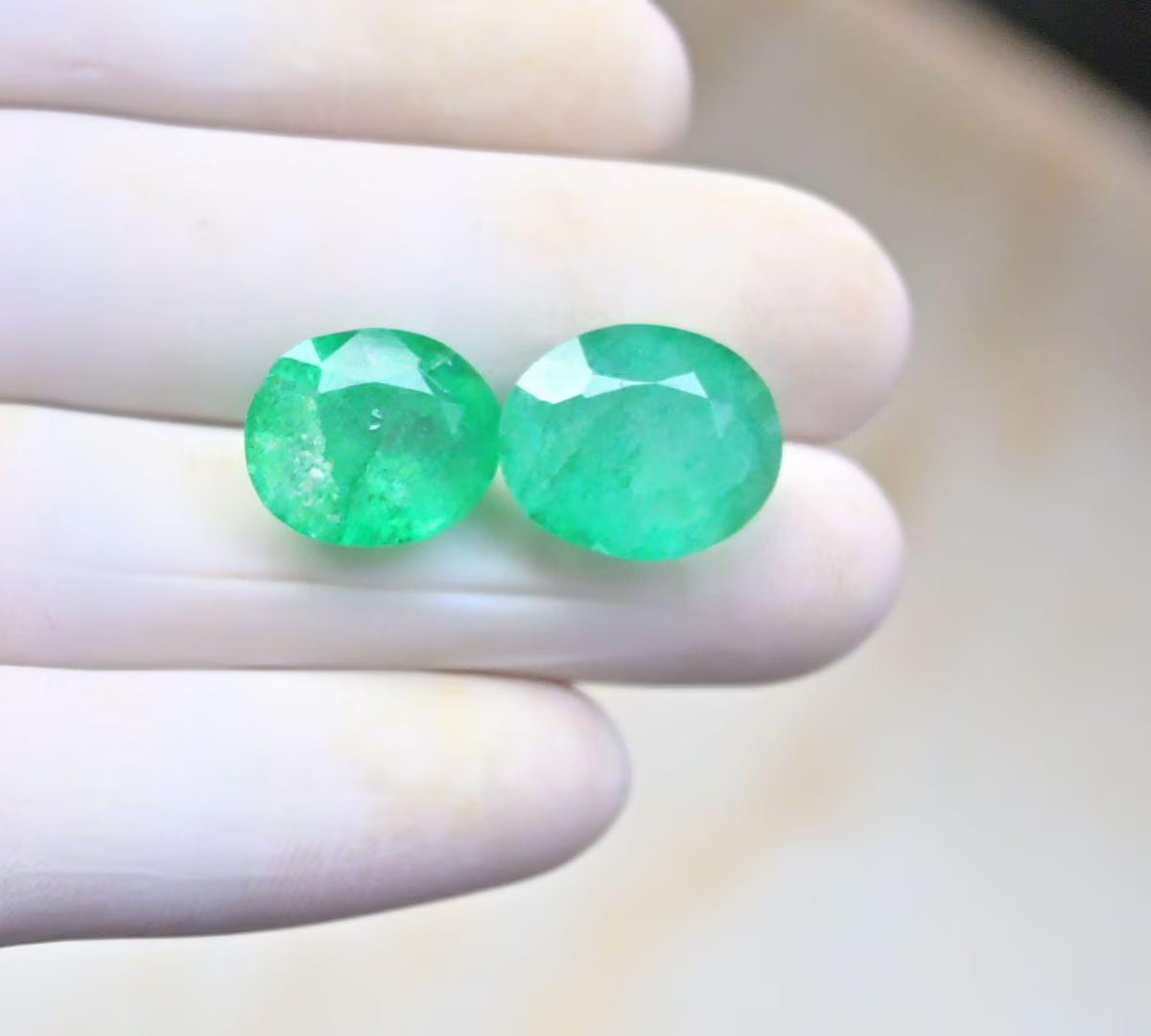 100% Natural Beryl Gemstone Faceted Cut Oval Shape Loose Gemstones For Jewelry Making Wholesalegems 14-16 MM Size 2 Pcs SM25775
