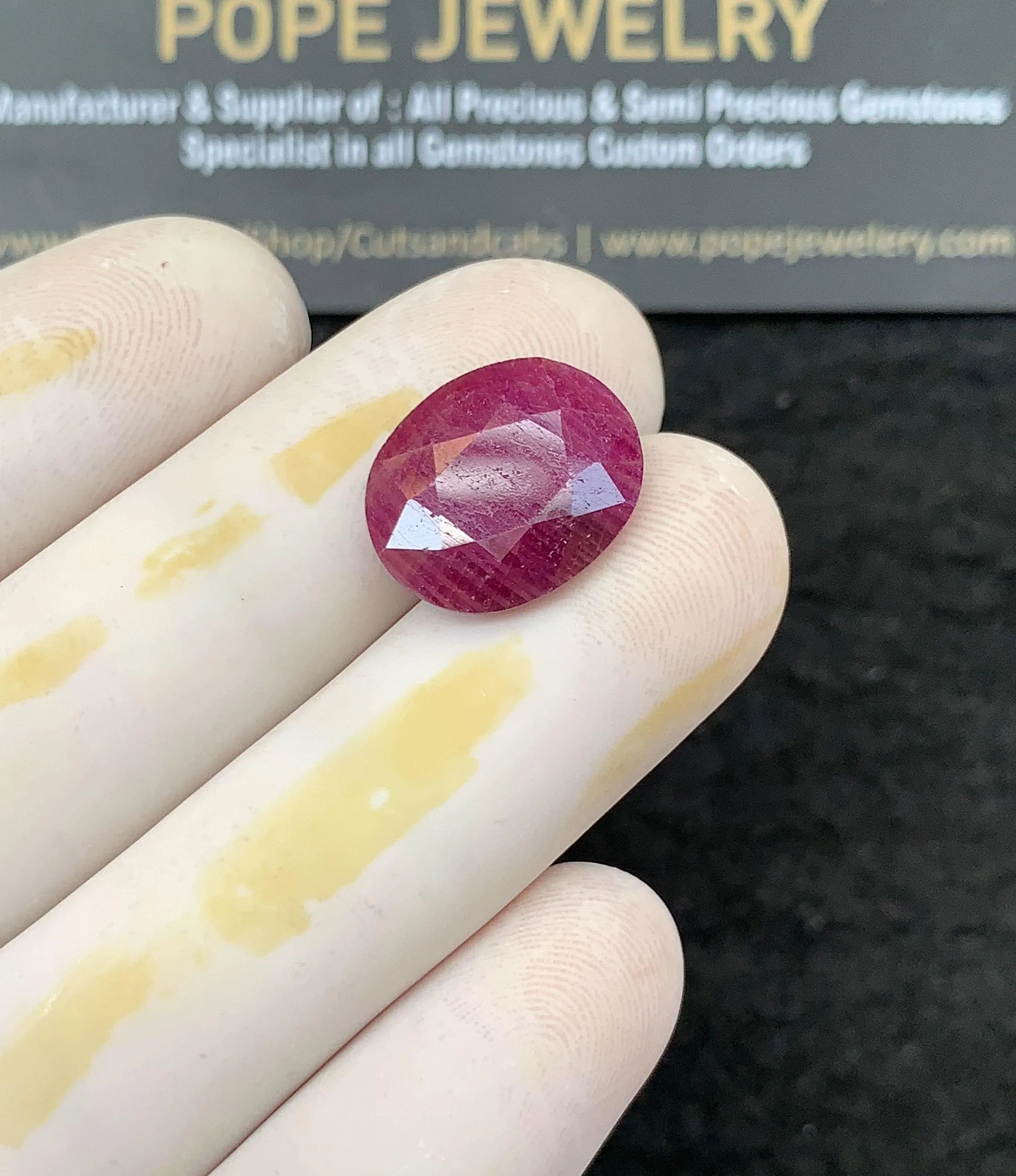 100% Natural Ruby Gemstone Faceted Cut Oval Shape High Quality Loose Gemstones For Jewelry Making Wholesalegems 15x12x5 MM Size SM25793