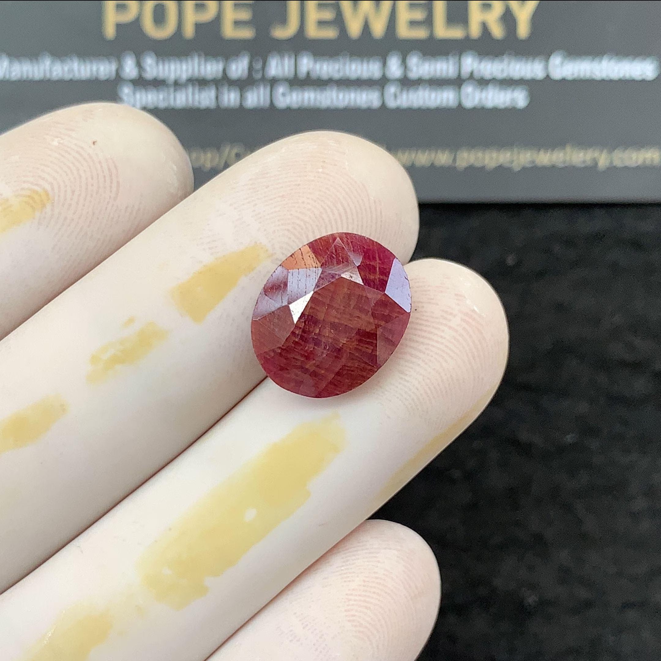 100% Natural Ruby Gemstone Faceted Cut Oval Shape High Quality Loose Gemstones For Jewelry Making Wholesalegems 13x11x5 MM Size SM25795