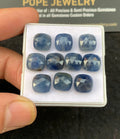 Natural Blue Sapphire Gemstone Rose Cut Cushion Shape Cabochon Loose Gemstones For Jewelry Making Wholesalegems 9 MM Size 10 Pcs SM25849