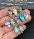 Natural Abalone Shell Pearl Doublet Gemstone Step Cut Fancy Shape Cabochon Loose Gemstone For Jewelry Making Wholesalegems 20x10 MM Size 10 Pcs SM25860