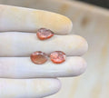 Natural Sunstone Faceted Cut Mix Loose Gemstones For Jewelry Making Wholesalegems 11-12 MM Size 3 Pcs SM25874