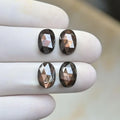 Natural Golden Sapphire Gemstone Rose Cut Oval Cabochon Loose Gemstones For Jewelry Making Wholesalegems 12x8 MM Size 4 Pcs SM25689