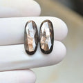 Natural Golden Sapphire Gemstone Rose Cut Oval Cabochon Loose Gemstones For Jewelry Making Wholesalegems 20x8 MM Size 2 Pcs SM25686