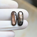 Natural Golden Sapphire Gemstone Rose Cut Oval Cabochon Loose Gemstones For Jewelry Making Wholesalegems 20x8 MM Size 2 Pcs SM25685