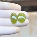 Natural Vesuvianite Gemstone Smooth Oval Shape Cabochon Loose Gemstones For Jewelry Making Wholesalegems 18-20 MM Size 2 Pcs SM25898