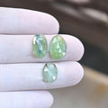 Natural Mint Kyanite Gemstone Rose Cut Mix Shape Cabochon Loose Gemstones For Jewelry Making Wholesalegems 11-14 MM Size 3 Pcs SM25879