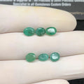 Natural Emerald Gemstone Faceted Cut Oval Shape High Quality Loose Gemstones For Jewelry Making Wholesalegems 6x7 MM Size 6 Pcs SM24771