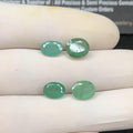 Natural Emerald Gemstone Faceted Cut Oval Shape High Quality Loose Gemstones For Jewelry Making Wholesalegems 7x8 MM Size 4 Pcs SM24767