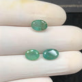 Natural Emerald Gemstone Faceted Cut Oval Shape High Quality Loose Gemstones For Jewelry Making Wholesalegems 8-9 MM Size 3 Pcs SM24764