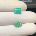 Natural Emerald Gemstone Faceted Cut Mix Shape High Quality Loose Gemstones For Jewelry Making Wholesalegems 8-9 MM Size 2 Pcs SM24760