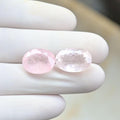 Natural Morganite Gemstone Faceted Cut Oval Shape High Quality Loose Gemstones For Jewelry Making Wholesalegems 15-17 MM Size 2 Pcs SM25681