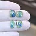 Natural Mint Kyanite Gemstone Rose Cut Mix Shape Cabochon Loose Gemstones For Jewelry Making Wholesalegems 9-12 MM Size 4 Pcs SM25880