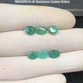 Natural Emerald Gemstone Faceted Cut Oval Shape High Quality Loose Gemstones For Jewelry Making Wholesalegems 6x7 MM Size 6 Pcs SM24769