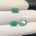 Natural Emerald Gemstone Faceted Cut Mix Shape High Quality Loose Gemstones For Jewelry Making Wholesalegems 7-9 MM Size 3 Pcs SM24761