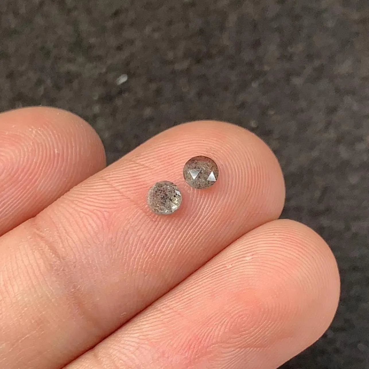 Natural Salt & Paper Diamond Gemstone Salt Paper Diamond Rose Cut Round Shape 4 MM 2 Pcs High Quality Loose Gemstone Wholesalegems SM23932