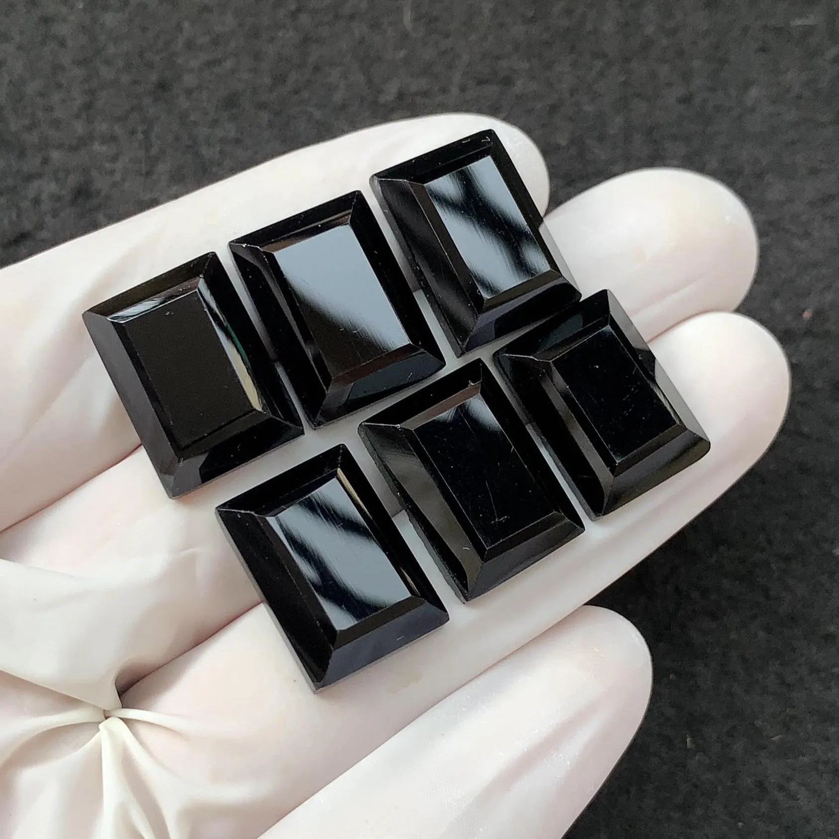 Black Spinel Gemstone Natural Black Spinel Step Cut Rectangle Shape Gemstone 13x17 MM 6 Pcs High Quality Wholesalegems-SM23890 (Copy)