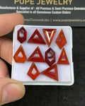 Natural Hessonite Garnet Step Cut Mix Shape Cabochons Garnet Loose Gemstones Jewelry Supply Wholesalegems 11-15 MM Size 10 Pcs SM23293