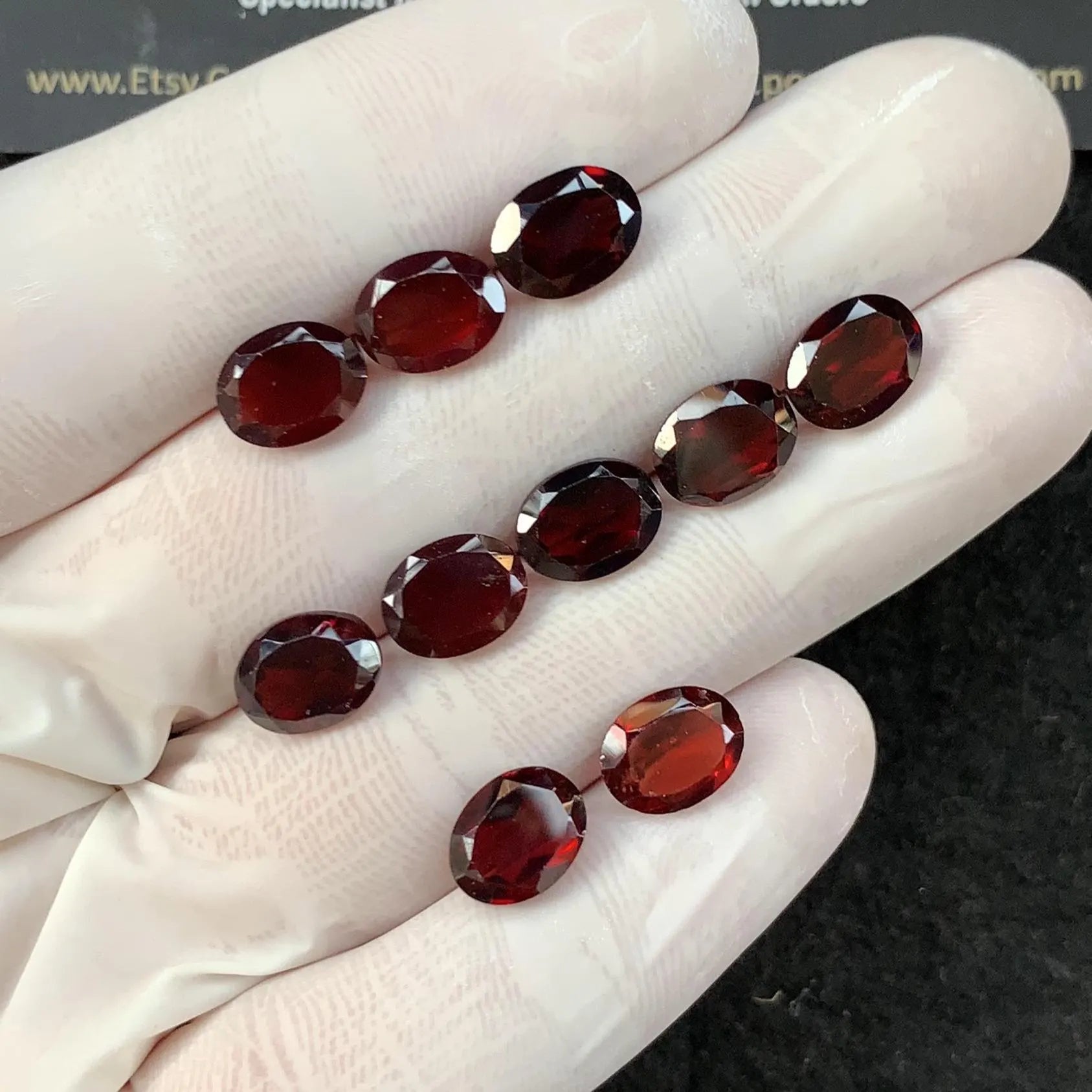 Natural Garnet Faceted Cut Gemstone Oval Shape Garnet Loose Gemstones Jewelry Supply Wholesalegems 9x7 MM Size 10 Pcs SM23277