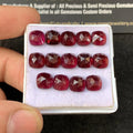 Natural Garnet Rose Cut Cushion Cabochons Garnet Loose Gemstones Jewelry Supply 7 MM Size 14 Pcs SM23249