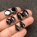 Black Spinel Gemstone Natural Black Spinel Step Cut Pair Mix Shape Gemstone 10-17 MM 4 Pair High Quality Wholesalegems SM23888