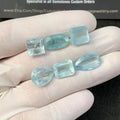 Natural Aquamarine Faceted Cut Mix Shape High Quality Loose Gemstones For Jewelry Making 9-16 MM Size 6 Pcs SM23328