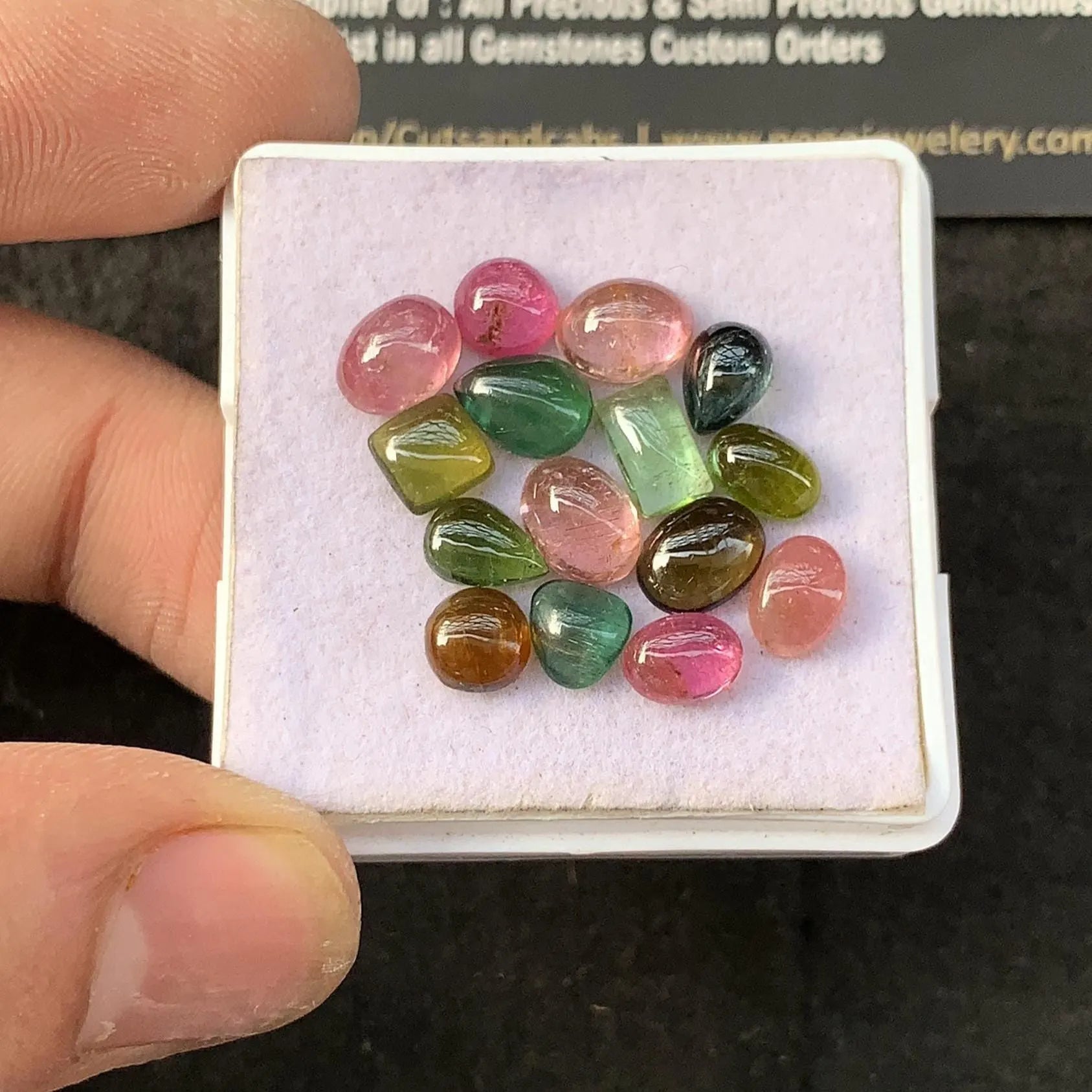 Natural Tourmaline Smooth Mix Shape Cabochon High Quality Loose Gemstones For Jewelry Making 6-8 MM Size 15 Pcs SM23318