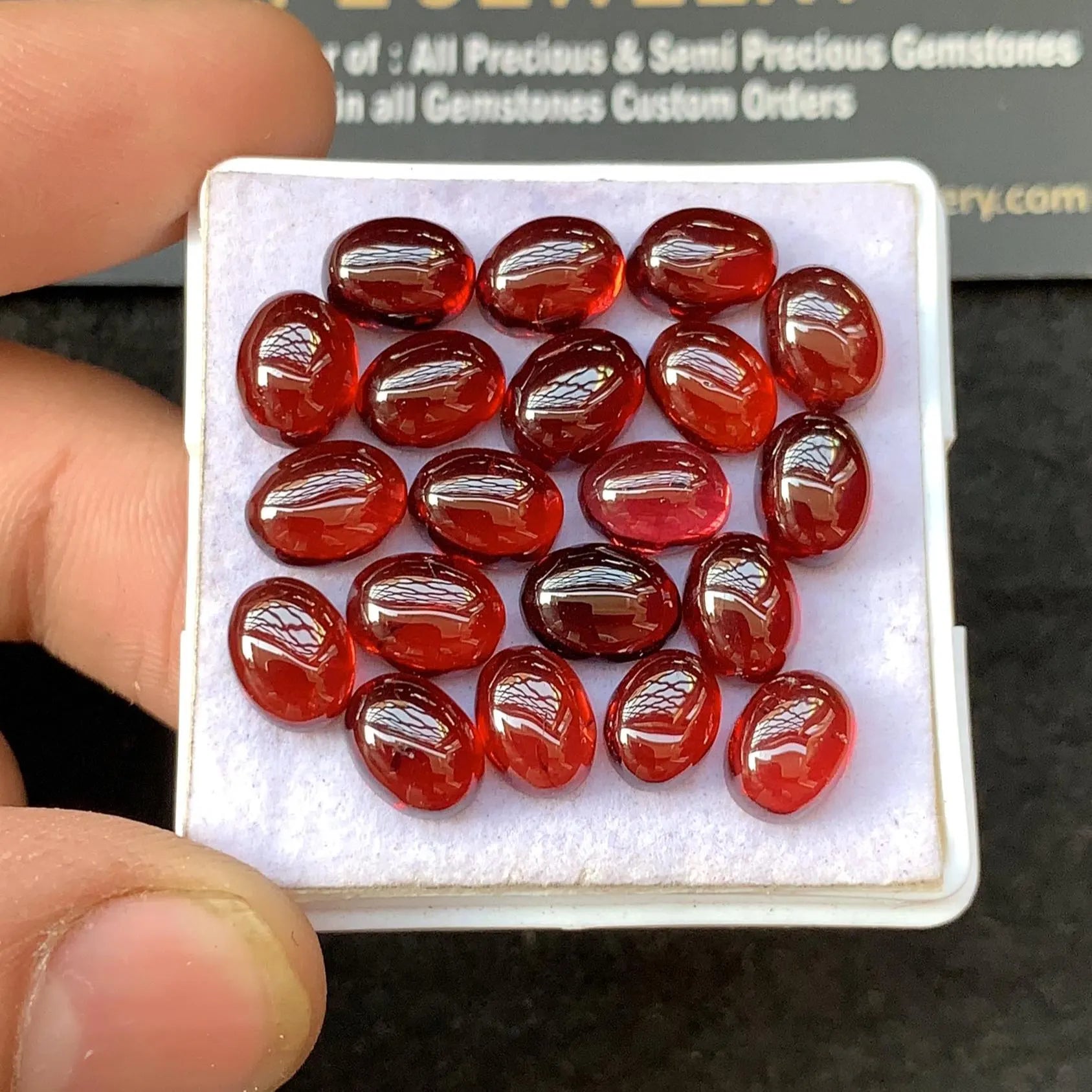 Natural Garnet Smooth Oval Cabochons Garnet Loose Gemstones Jewelry Supply Wholesalegems 8x6 MM Size 20 Pcs SM23258