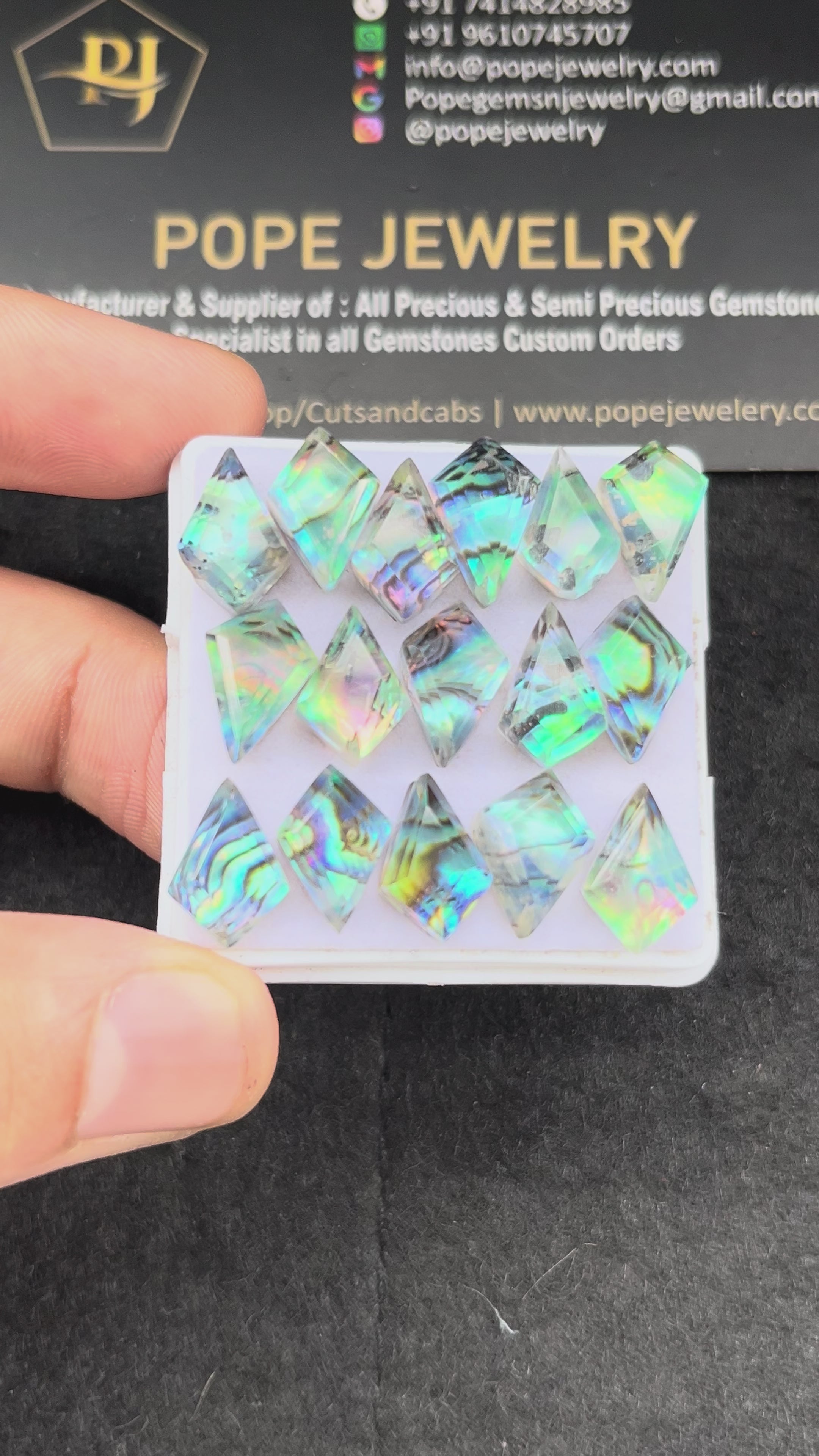 Natural Abalone Shell Pearl Doublet Gemstone Step Cut Fancy Cabochon Loose Gemstone For Jewelry Making Wholesalegems 12x8 MM Size 16 Pcs SM25327