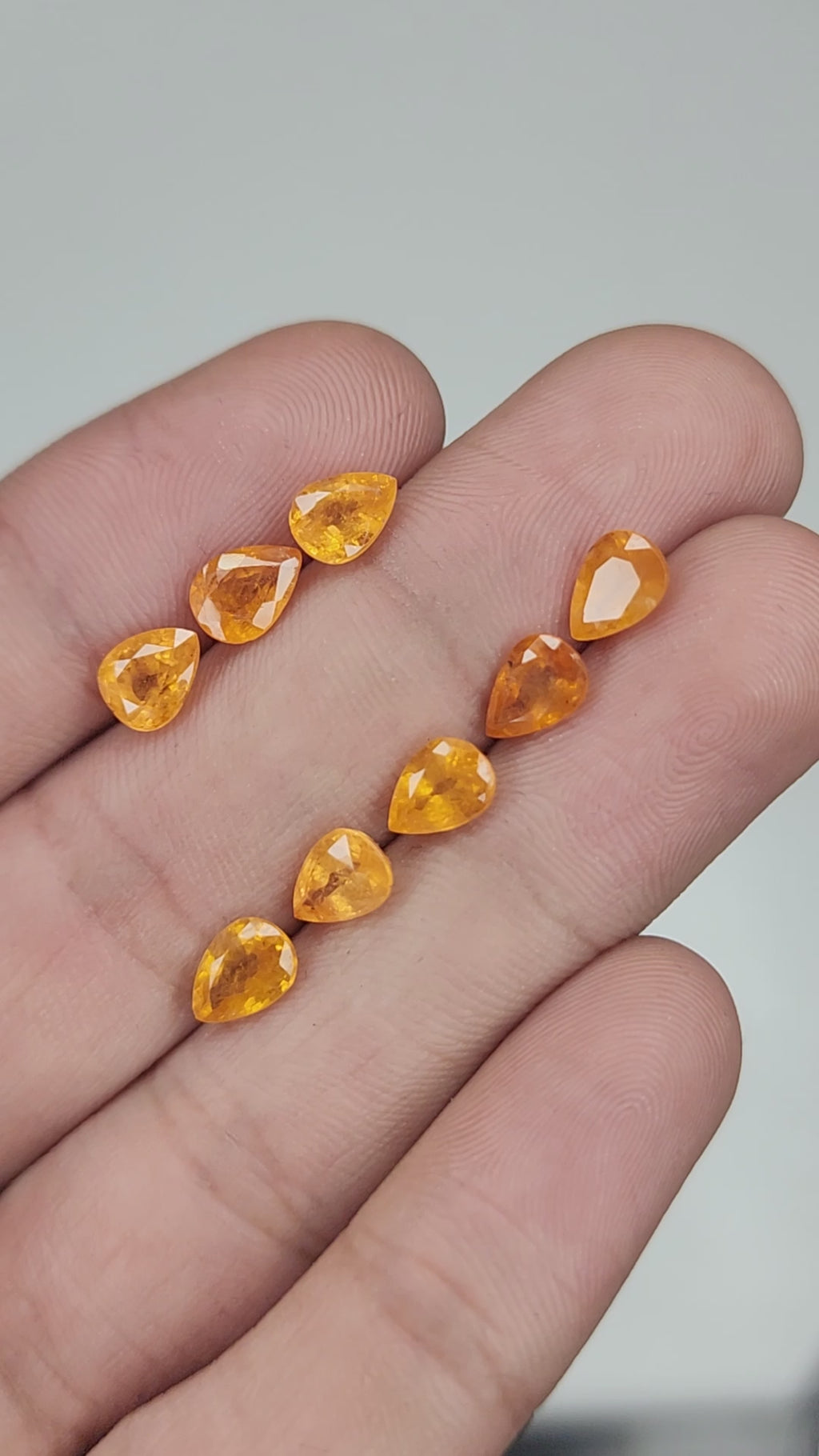 Natural Spessartine Garnet Gemstone Faceted Cut Pear Shape High Quality Loose Gemstones For Jewelry Making 7x5 MM Size 8 Pcs V5243