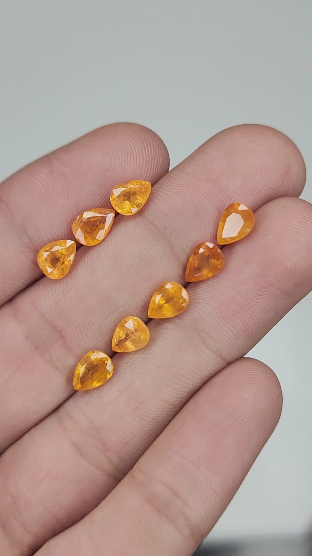 Natural Spessartine Garnet Gemstone Faceted Cut Pear Shape High Quality Loose Gemstones For Jewelry Making 7x5 MM Size 8 Pcs V5243