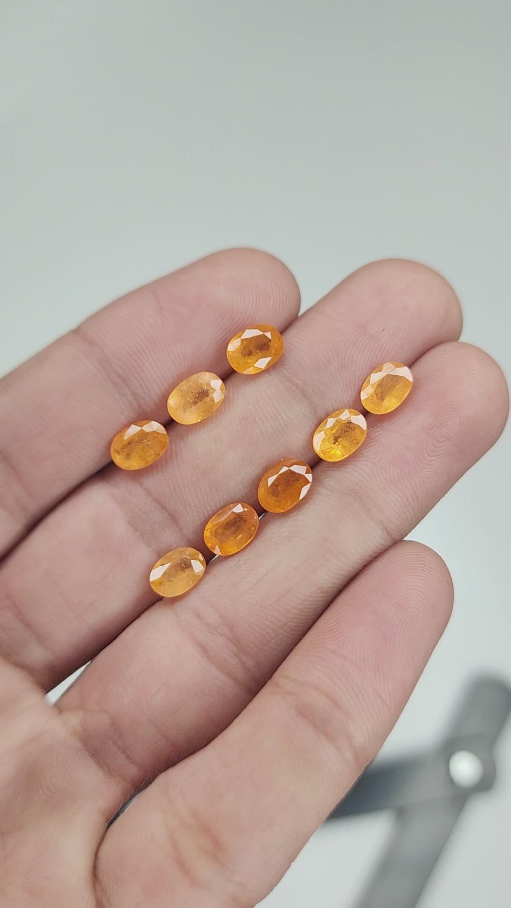 Natural Spessartine Garnet Gemstone Faceted Cut Oval Shape High Quality Loose Gemstones For Jewelry Making 7x5 MM Size 8 Pcs V5237