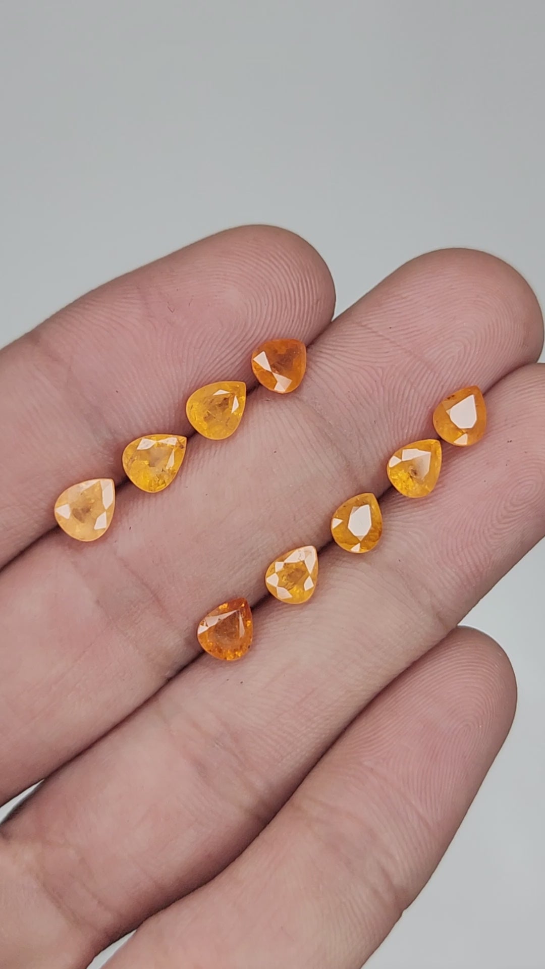 Natural Spessartine Garnet Gemstone Faceted Cut Pear Shape High Quality Loose Gemstones For Jewelry Making 6x4 MM Size 9 Pcs V5244